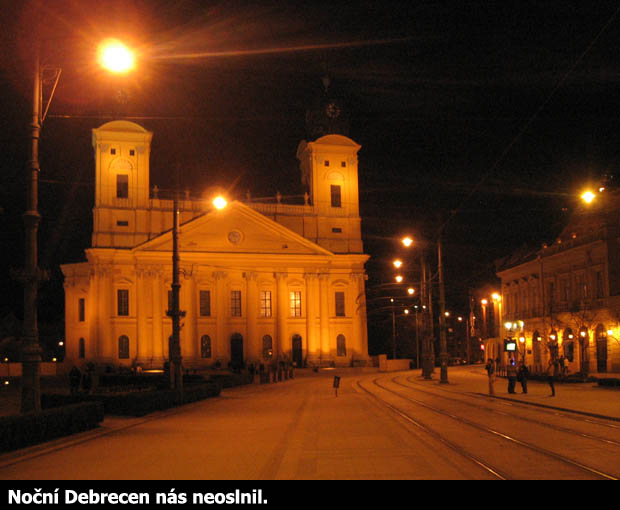 Noční Debrecen.
