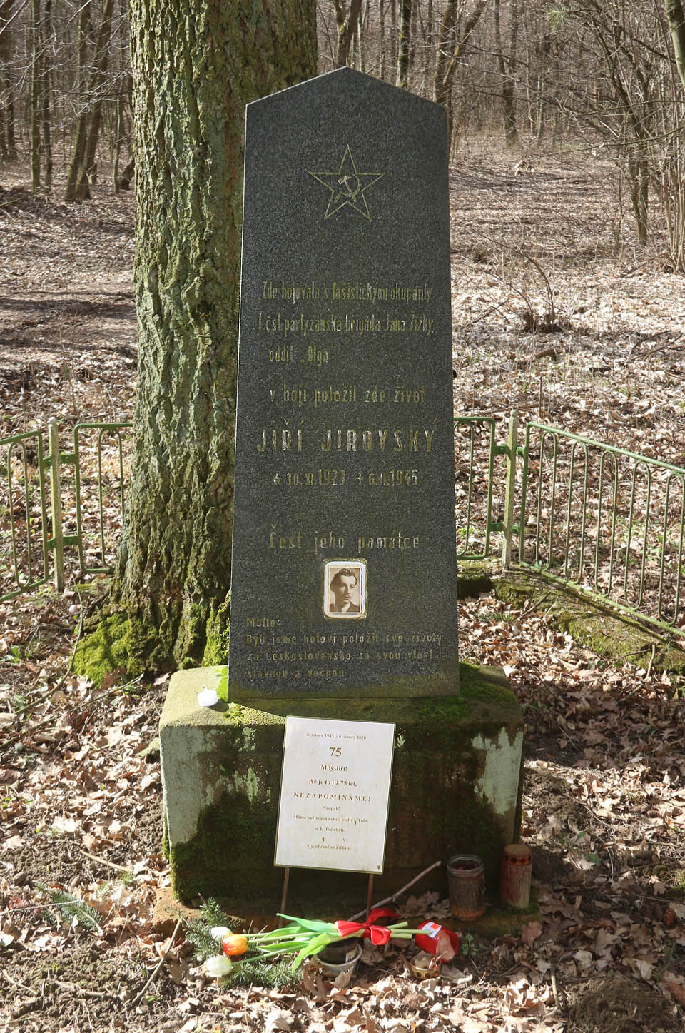 Jiřího Jirovského zabili nacisté před 76 léty. Partyzáni to neměli v místních lesích lehké, protože je kromě Němců ohrožoval také šílenec z jejich vlastního vedení, Josef Houfek, který neváhal postřílet osm spolubojovníků bez soudu i viny.