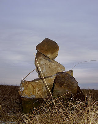 Kamenná mohyla nad Myjavou.